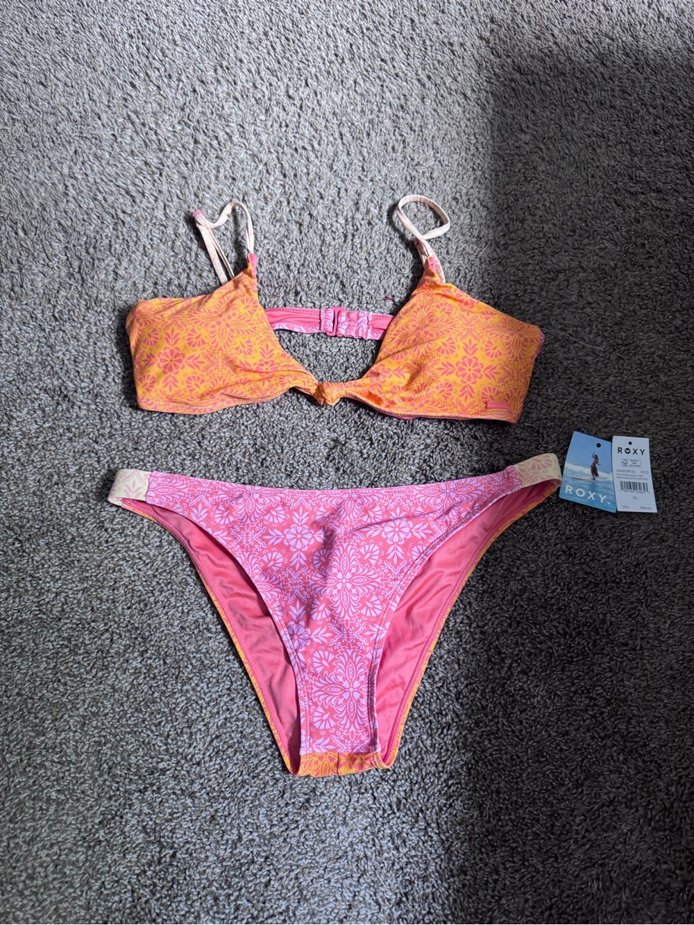 NWT Roxy reversible two-piece bikini swimsuit